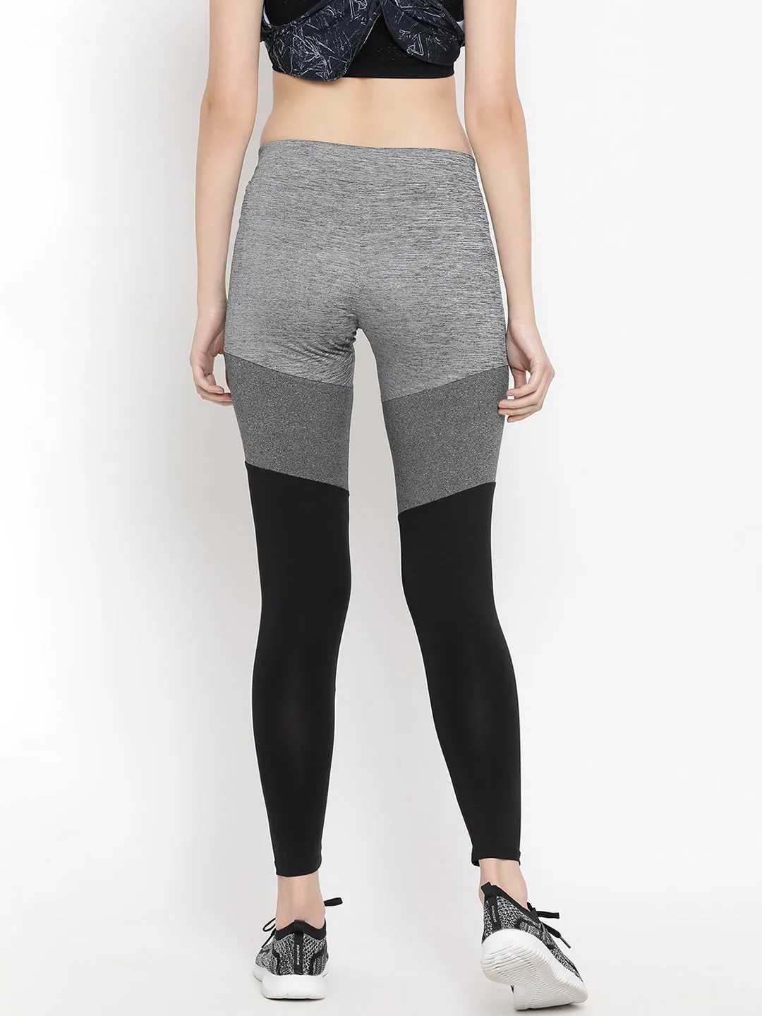 Grey Colourblocked Track Pants