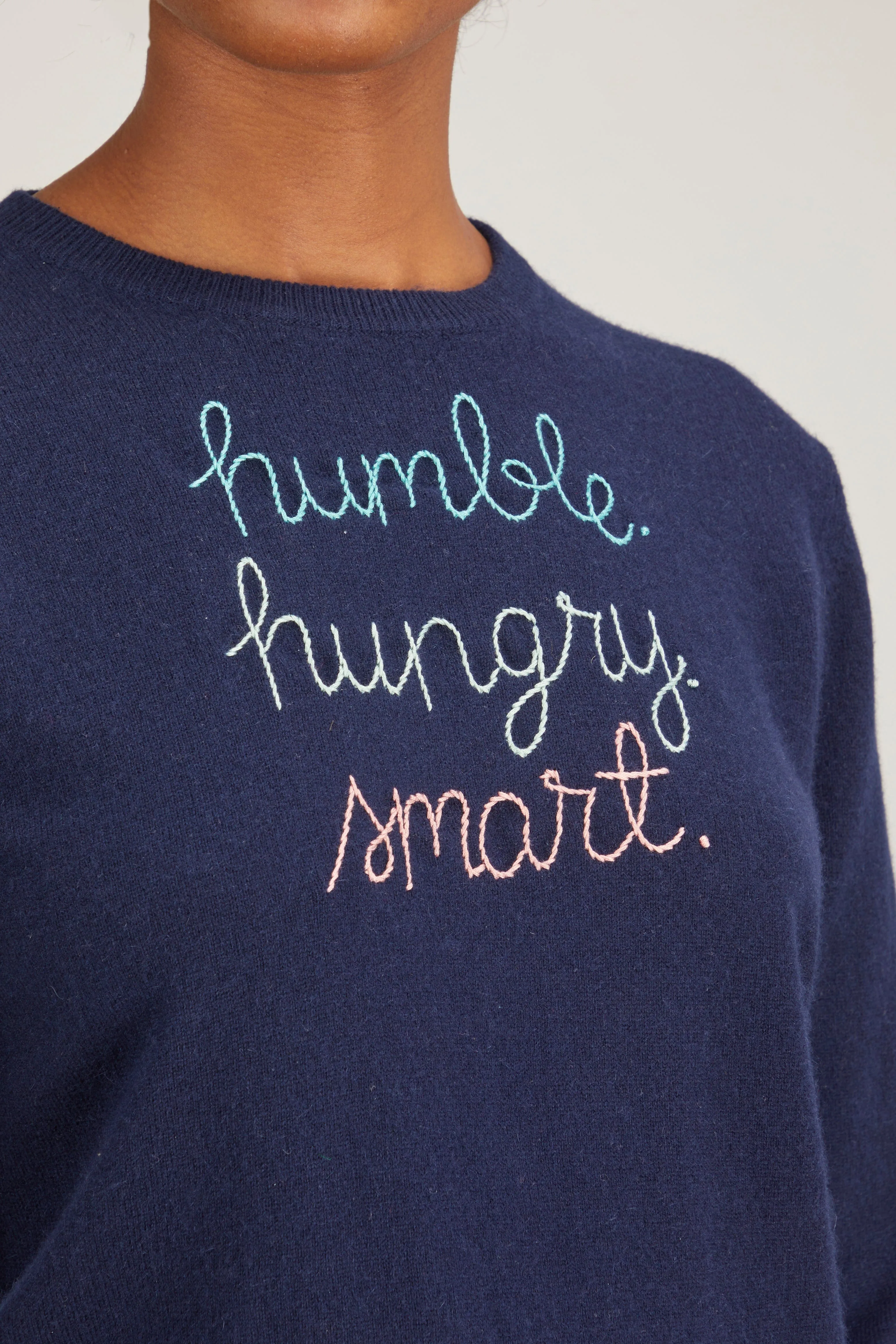 Humble. Hungry. Smart. Crewneck in Navy