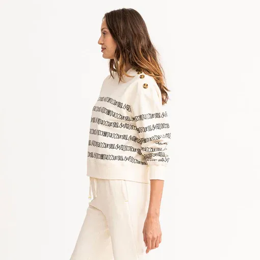 Kerri Rosenthal - Aubrey Sweatshirt in Love Actually Oatmilk