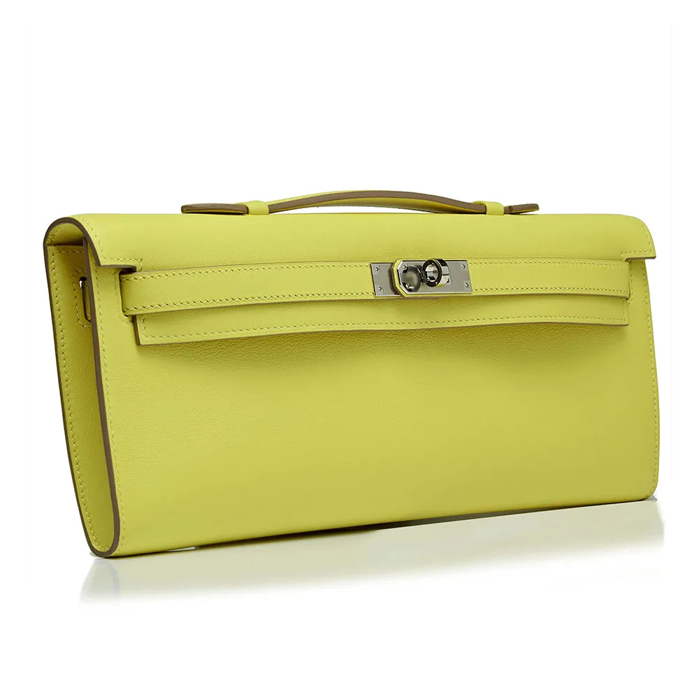 Lime Green Kelly Cut Clutch Bag