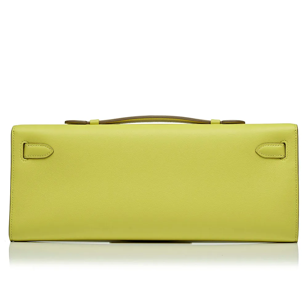 Lime Green Kelly Cut Clutch Bag