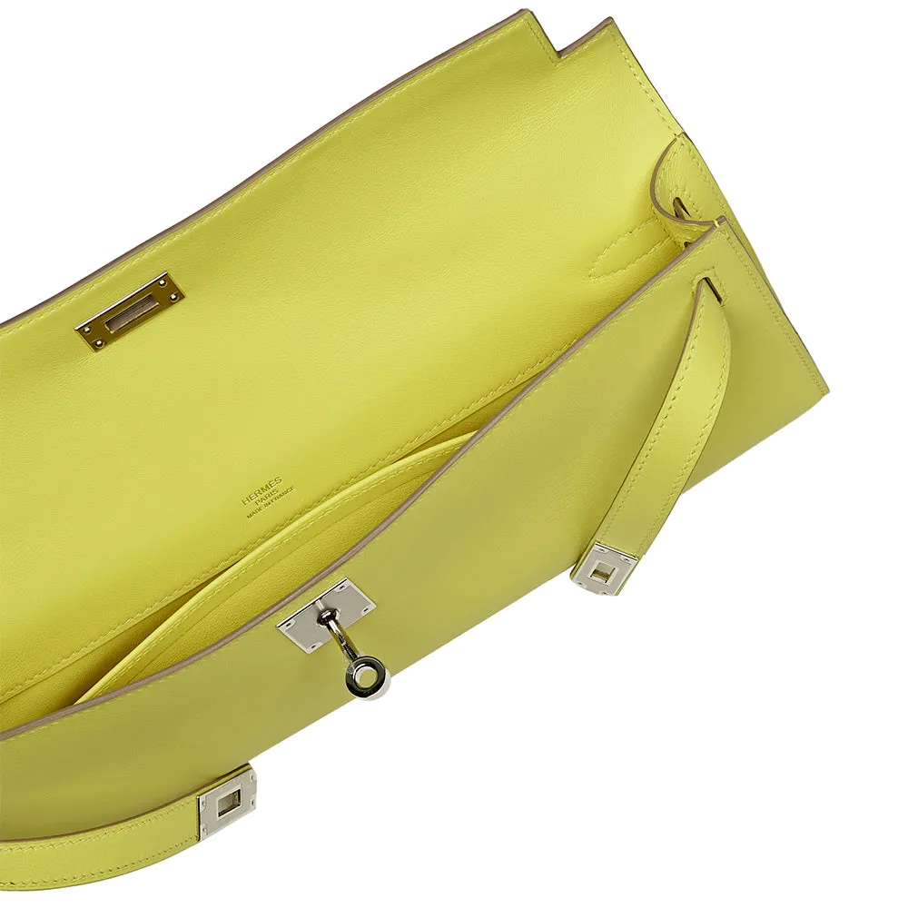 Lime Green Kelly Cut Clutch Bag