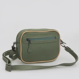 Lipstick Bag Green Leather