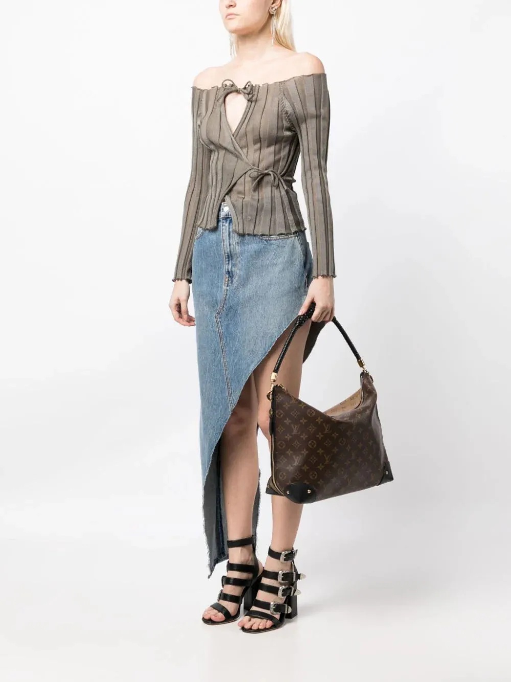Monogram Triangle Softy Tote Bag