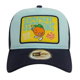 New Era Summer Sessions Patch Blue A-Frame Trucker Cap Blue