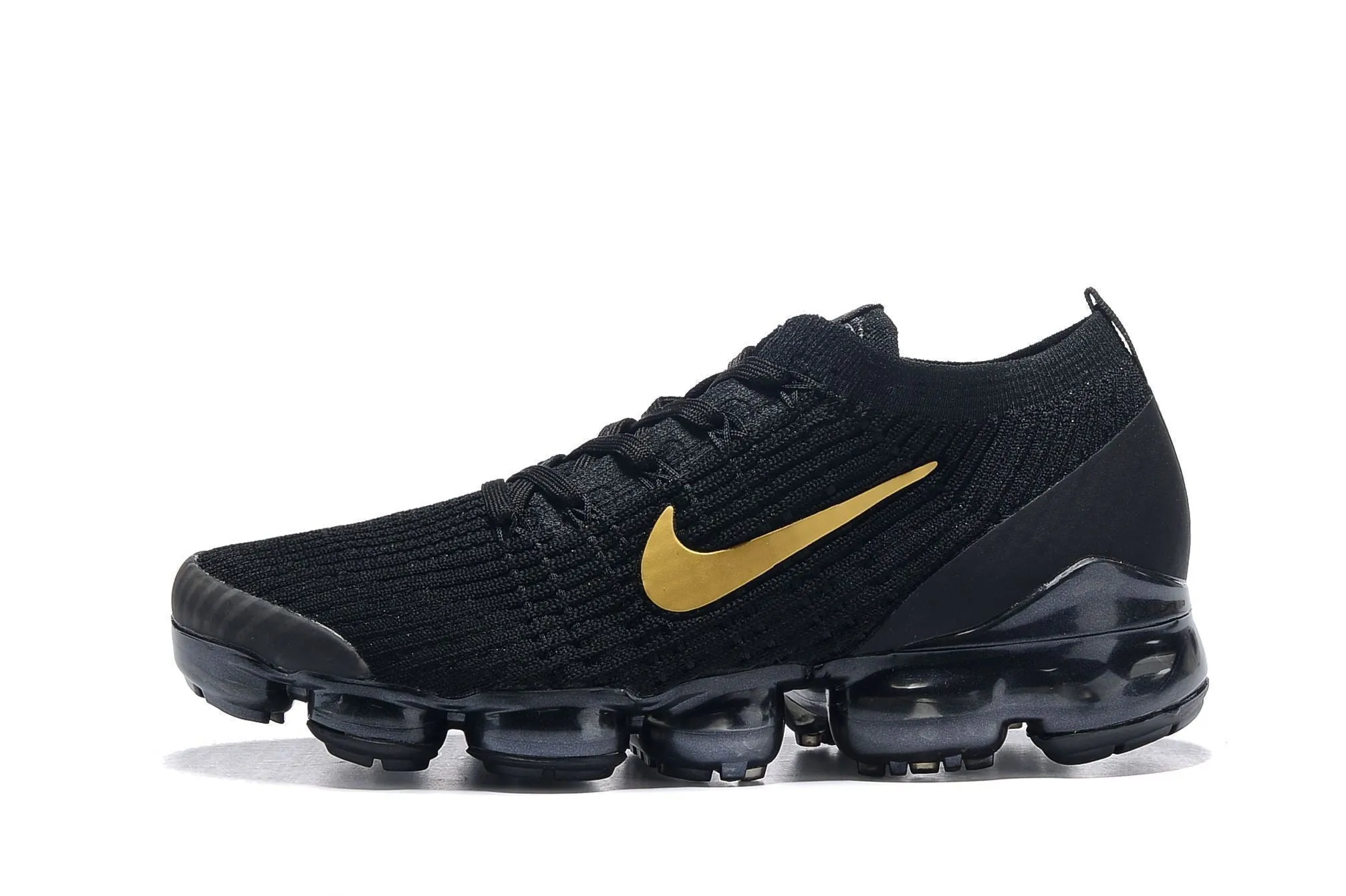 Nike Air Vapormax Flyknit 3 Black Gold White Shoes Sneakers Men !!! CYBER MONDAY SALE !!!