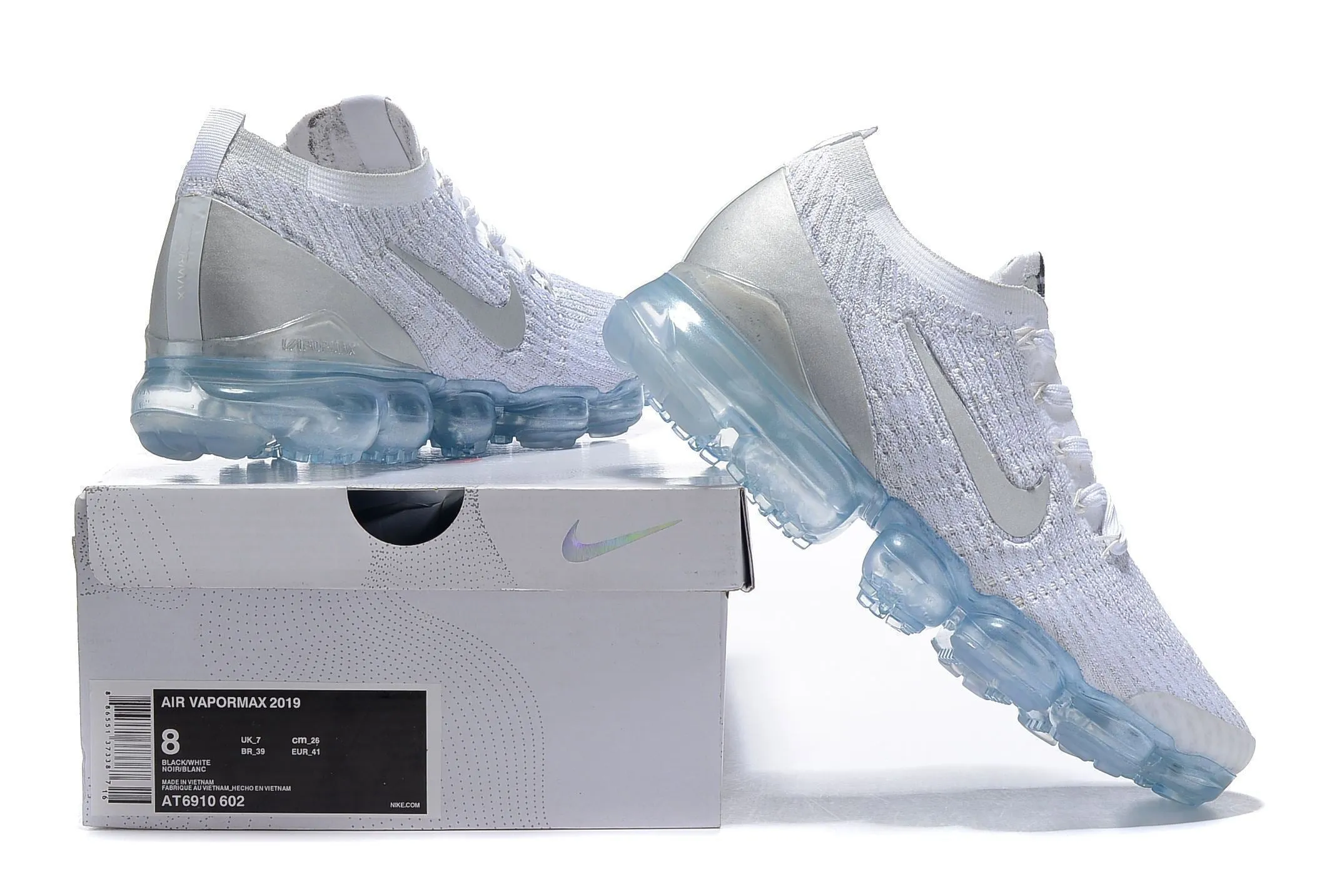 Nike Air Vapormax Flyknit 3 "Pure Platinum" Grey White Shoes Sneakers Men !!! CYBER MONDAY SALE !!!