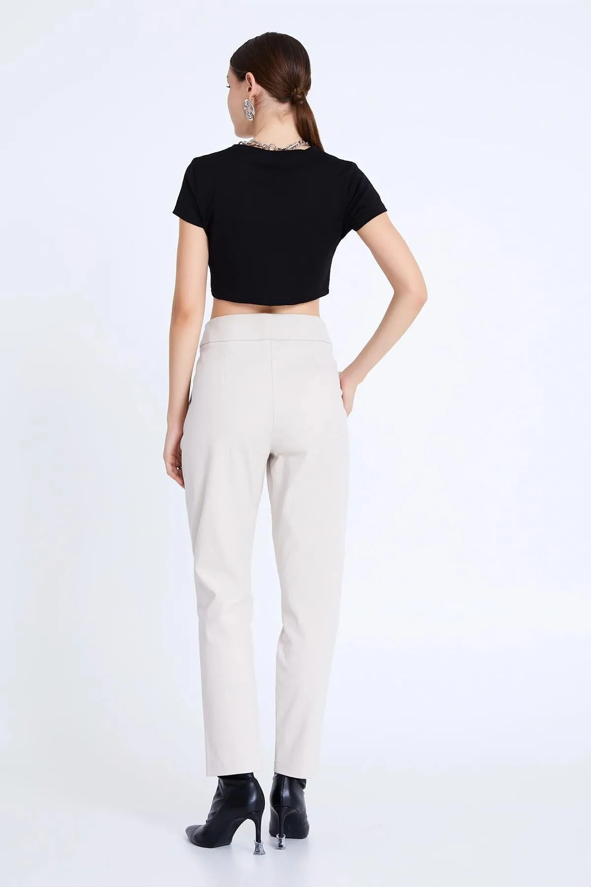 Pleated Classic Trousers Ivory