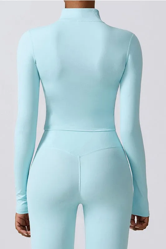 Quick-drying Long Sleeve Yoga Suit Sports Tops