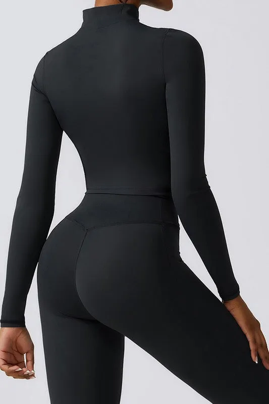 Quick-drying Long Sleeve Yoga Suit Sports Tops