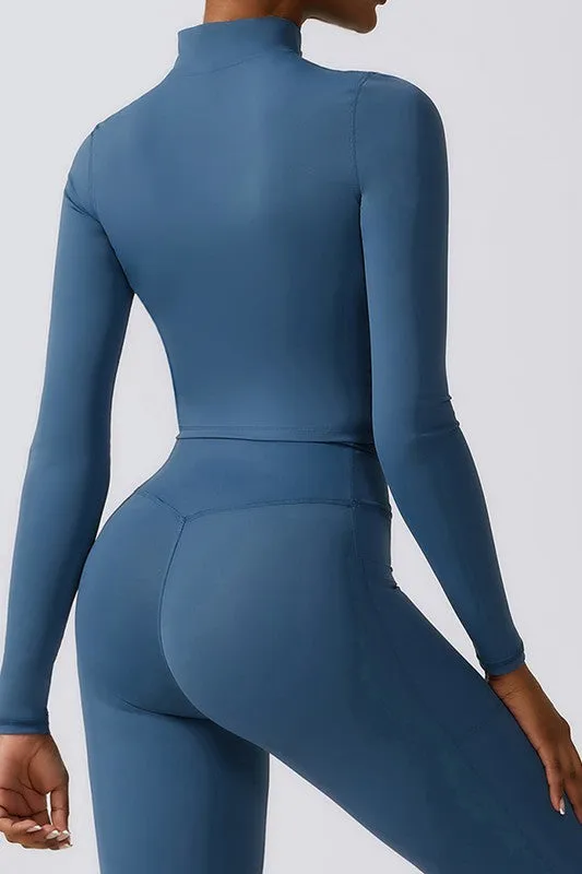 Quick-drying Long Sleeve Yoga Suit Sports Tops