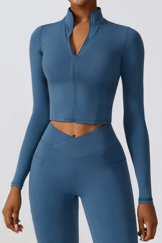 Quick-drying Long Sleeve Yoga Suit Sports Tops