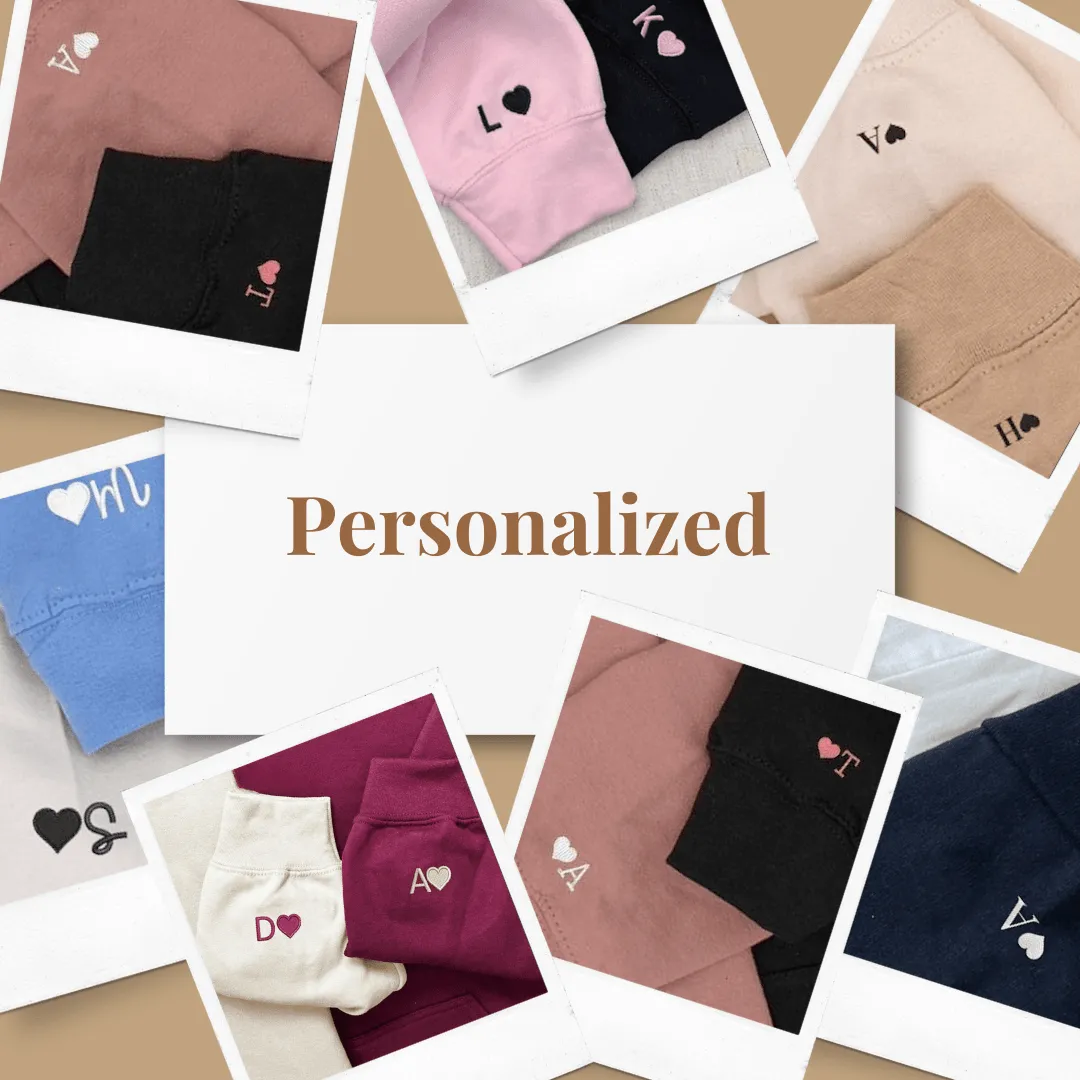 "405 & 99 Badge" Matching Sweatshirts – Personalized Embroidered Sweatshirts For Couples