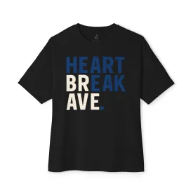 "BRAVE Hearts (Deep Blue)" Unisex Oversized Boxy Tee