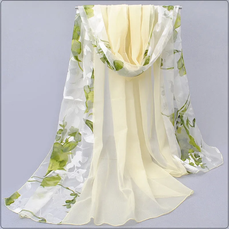 shawls and scarves dots hot women fashion style spring autumn gentlewomen silk burnt out raw women's scarves multicolor