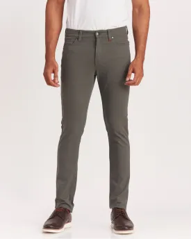 Skinny Fit Five-Pocket Luxe Pants - Hunter Green