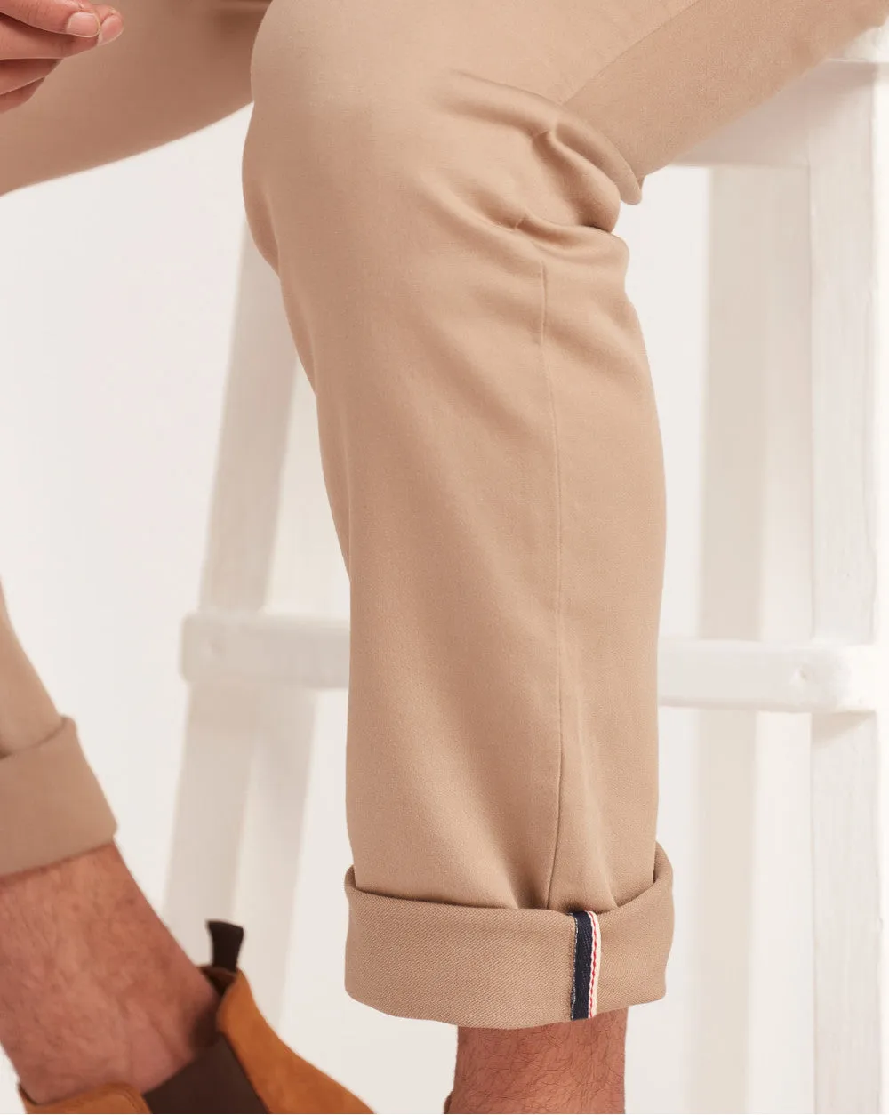 Slim Fit Five-Pocket Urban Pants - Khaki