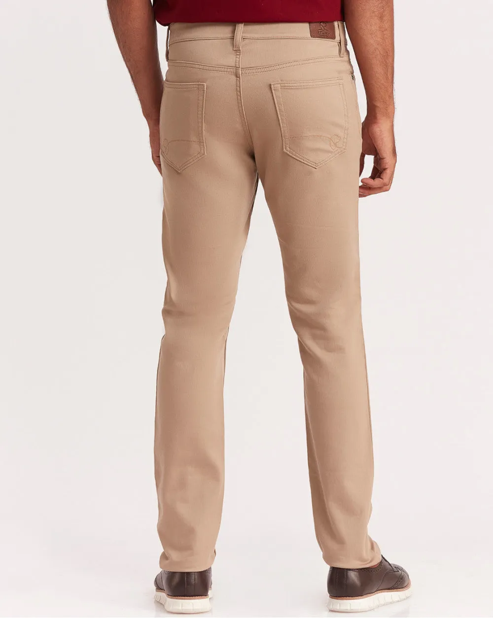 Slim Fit Five-Pocket Urban Pants - Khaki