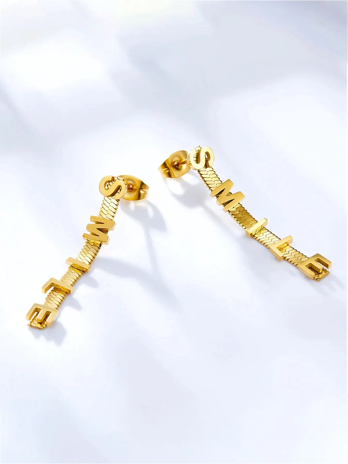 Stainless Steel smile chain Hoop Earrings - FD ⚡