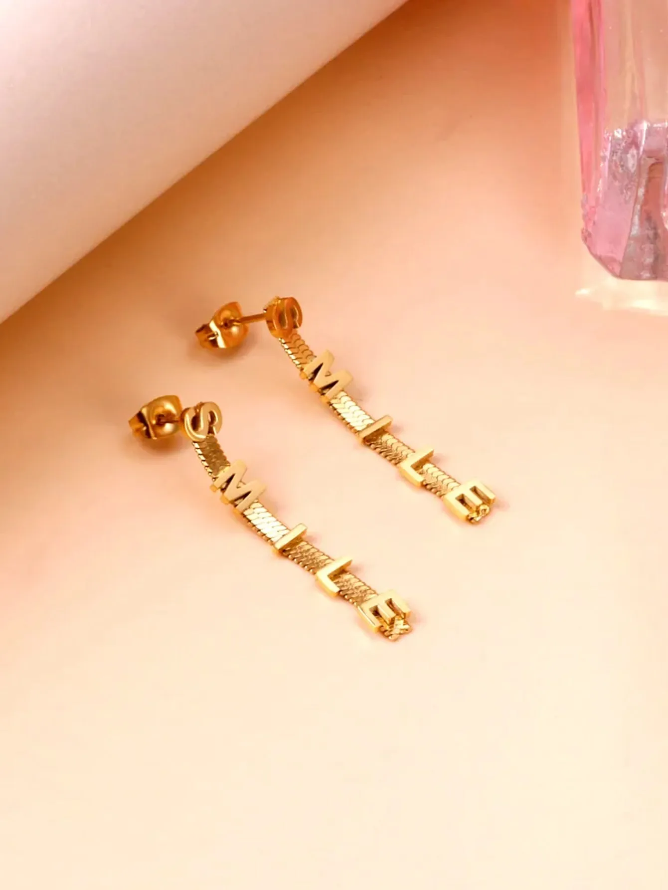 Stainless Steel smile chain Hoop Earrings - FD ⚡