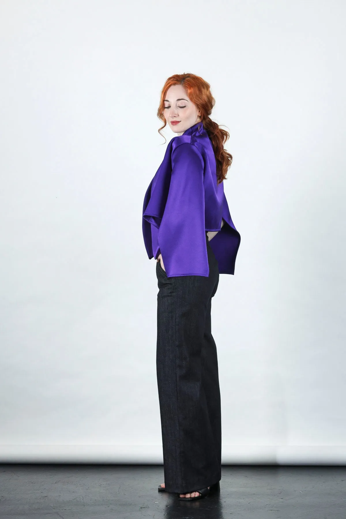 This jacket in purple by Natalija Rushidi