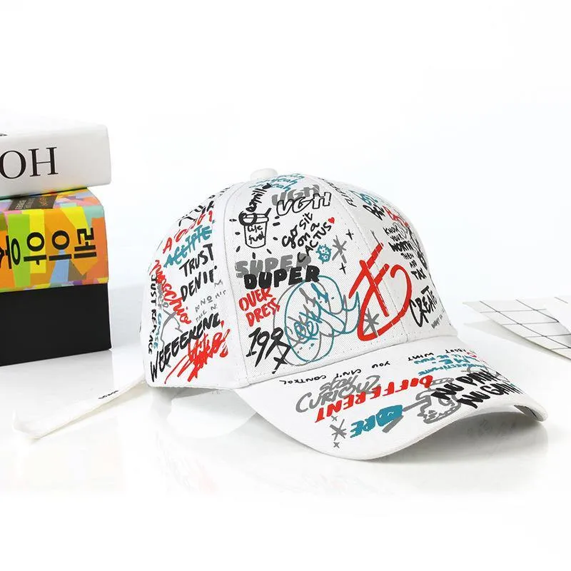 Trendy Graffiti Printed Baseball Caps
