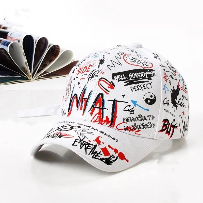 Trendy Graffiti Printed Baseball Caps