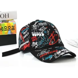 Trendy Graffiti Printed Baseball Caps