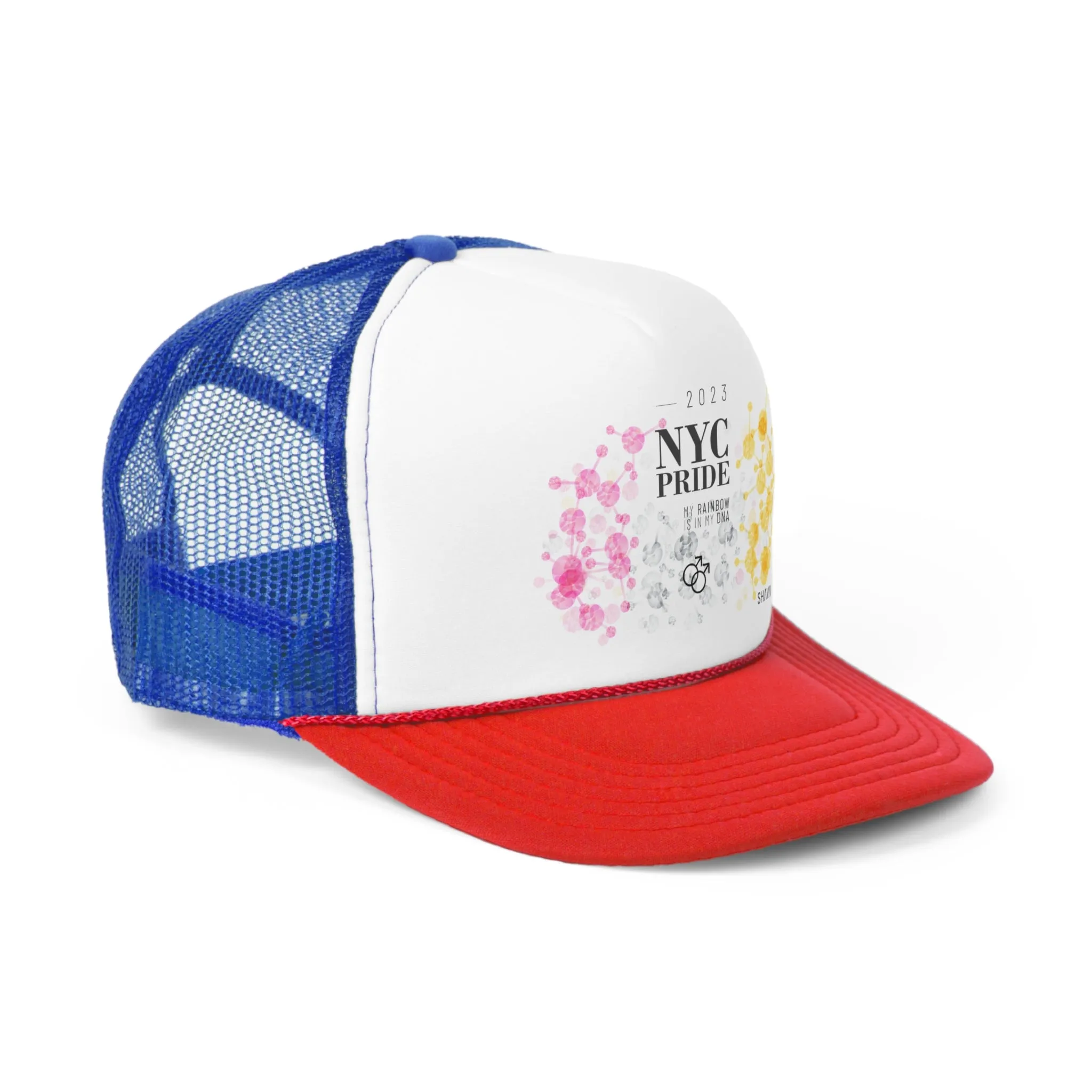 Twink Flag Trucker Caps NYC Pride - My Rainbow is In My DNA