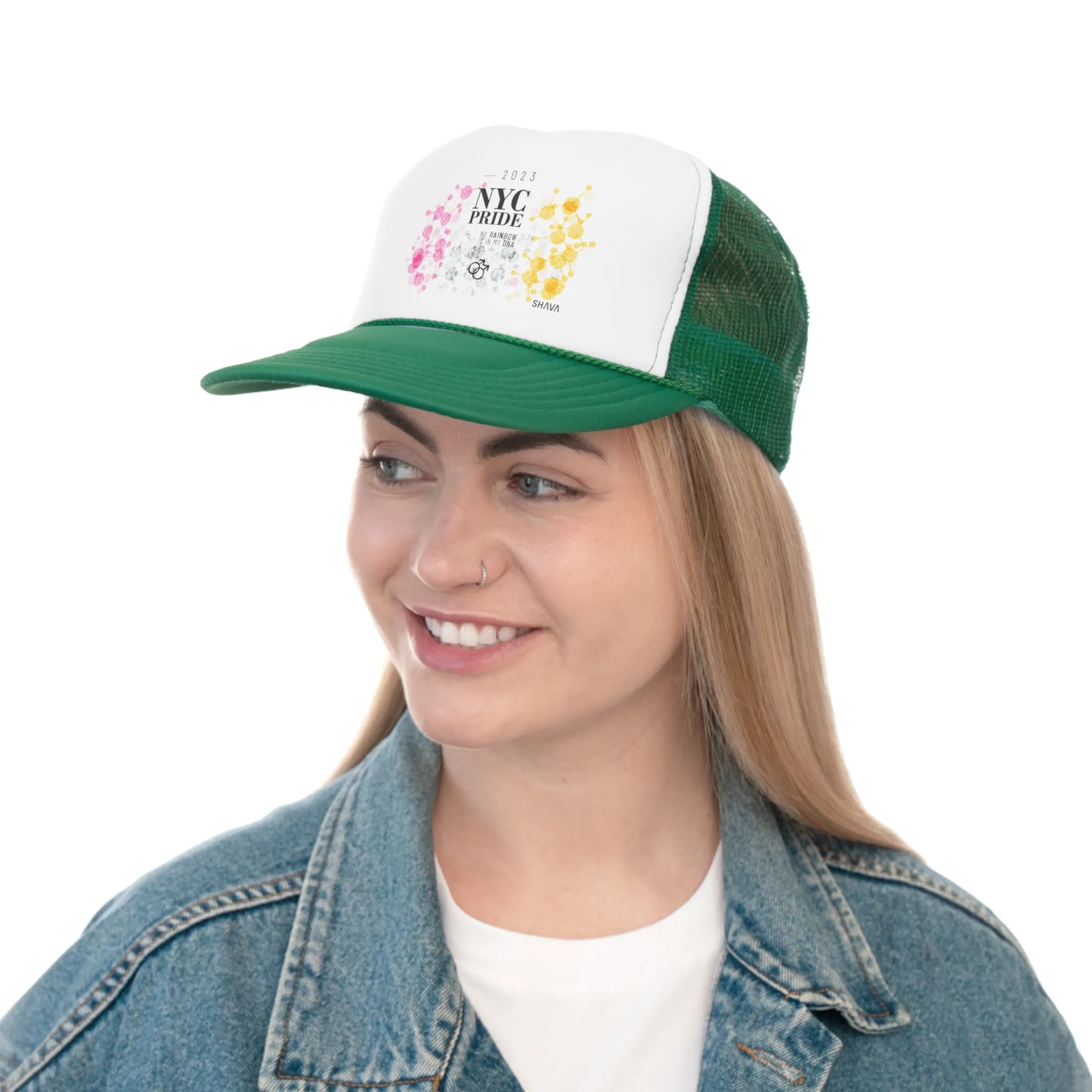 Twink Flag Trucker Caps NYC Pride - My Rainbow is In My DNA