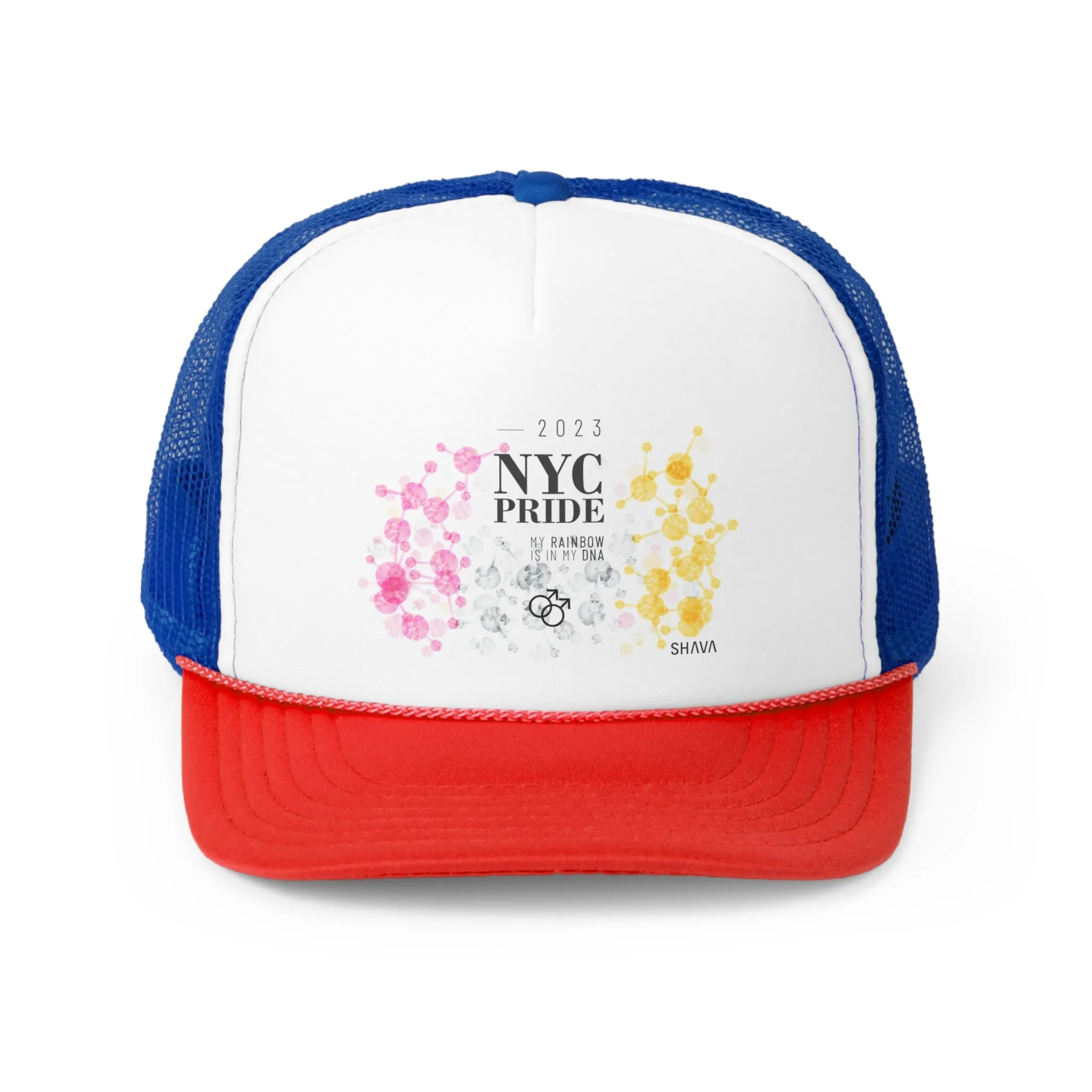 Twink Flag Trucker Caps NYC Pride - My Rainbow is In My DNA