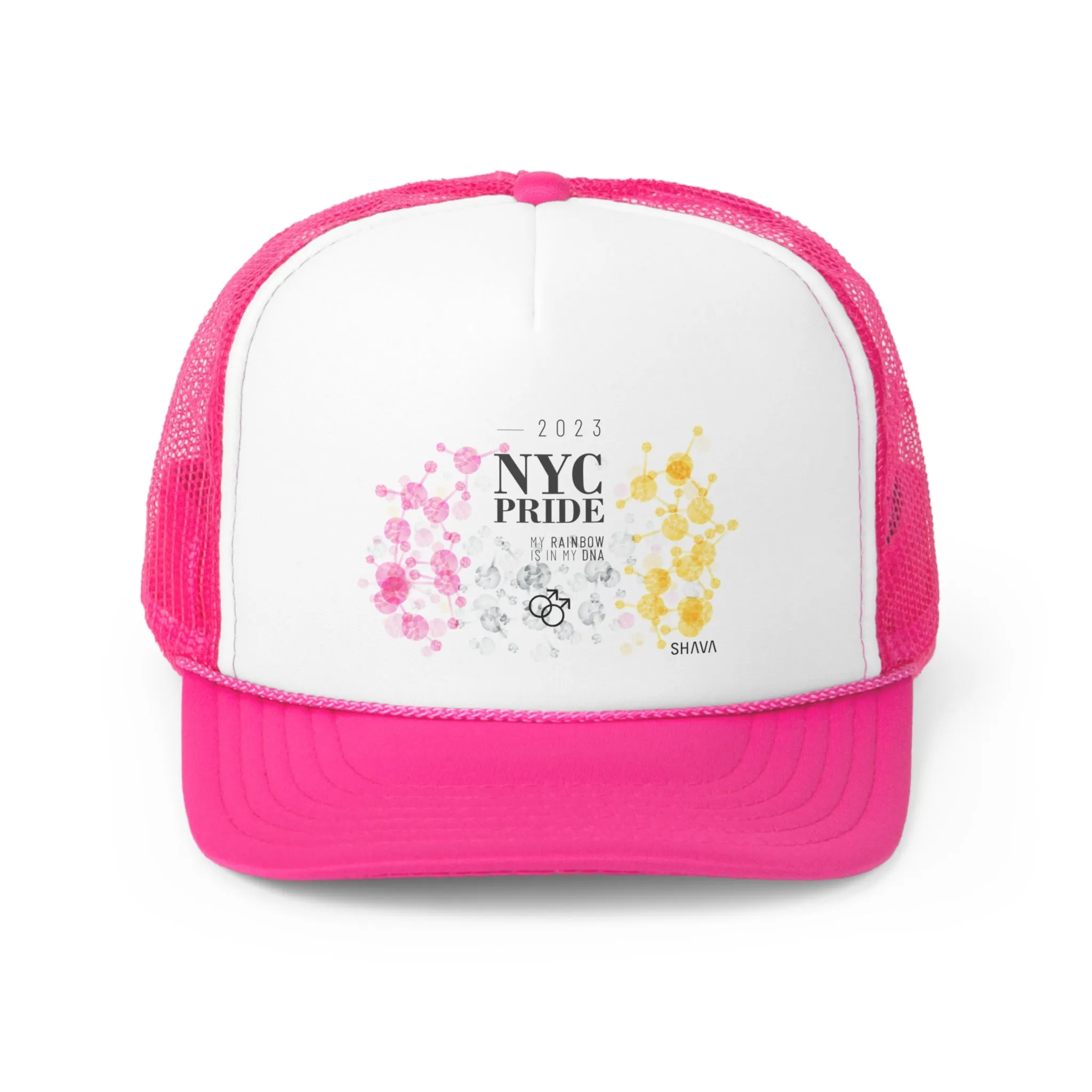 Twink Flag Trucker Caps NYC Pride - My Rainbow is In My DNA