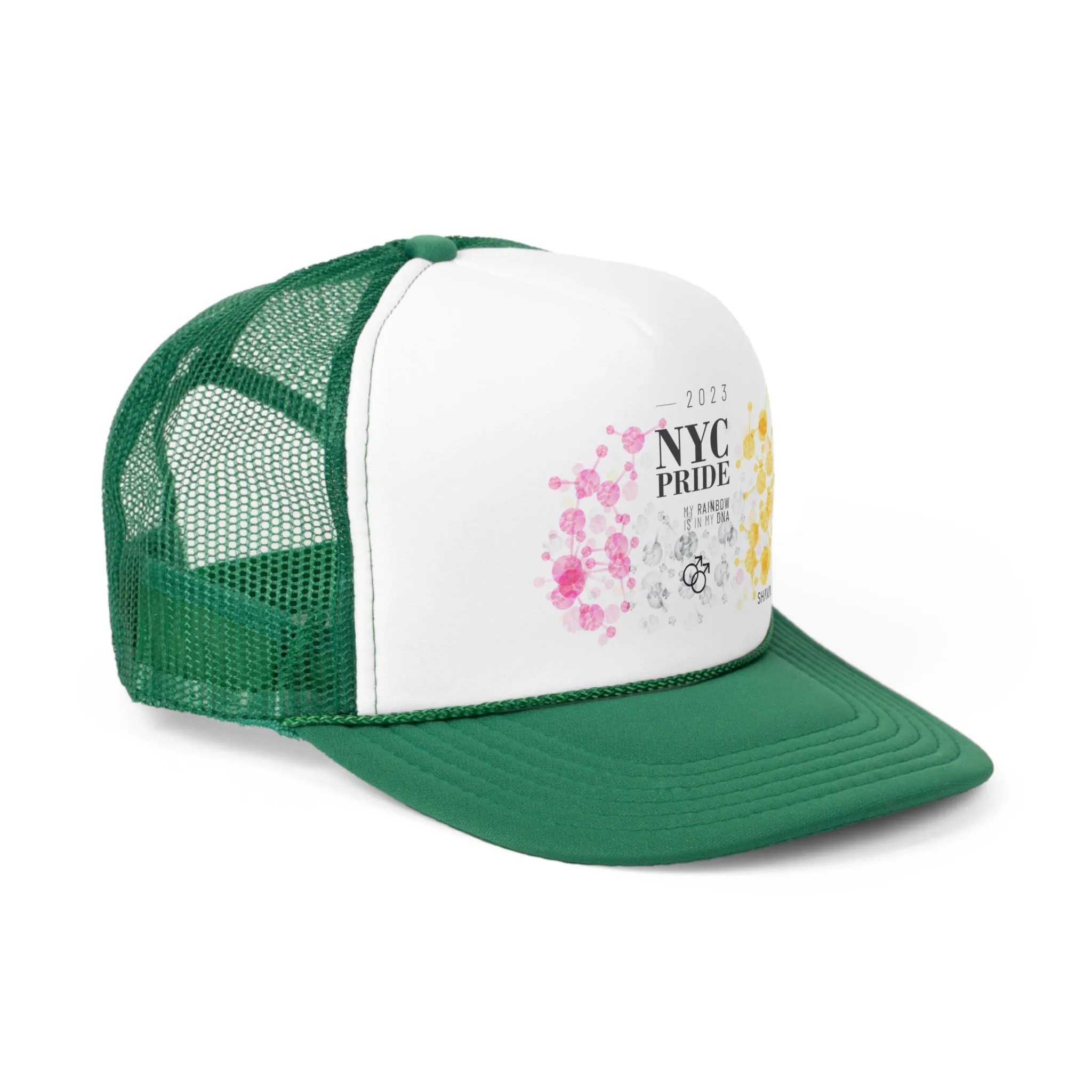 Twink Flag Trucker Caps NYC Pride - My Rainbow is In My DNA