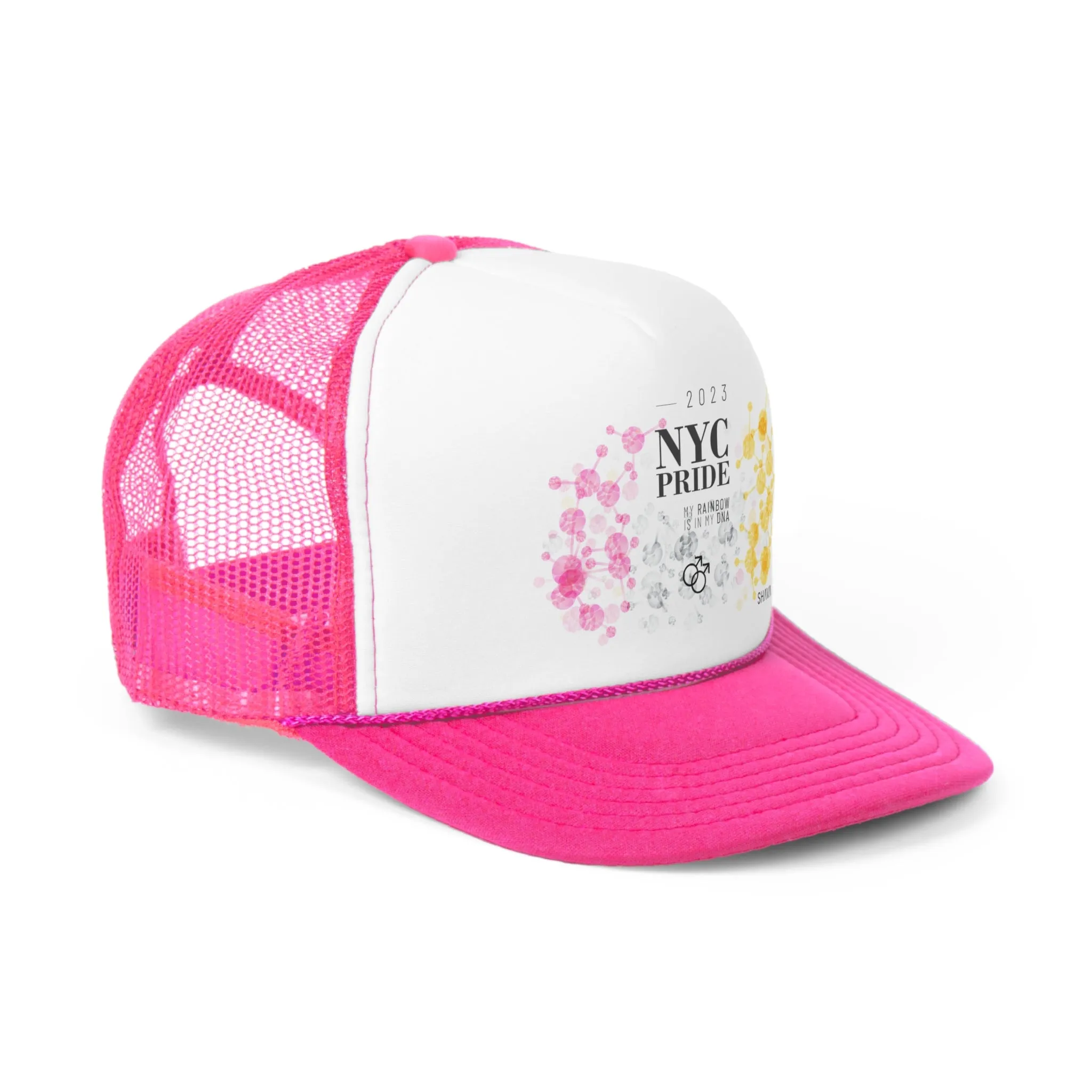 Twink Flag Trucker Caps NYC Pride - My Rainbow is In My DNA
