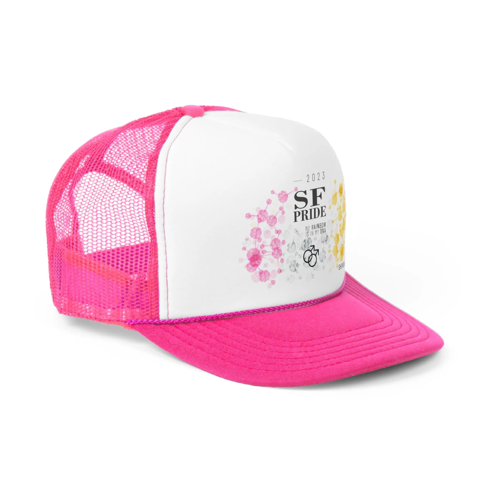 Twink Flag Trucker Caps San Francisco Pride - My Rainbow is In My DNA