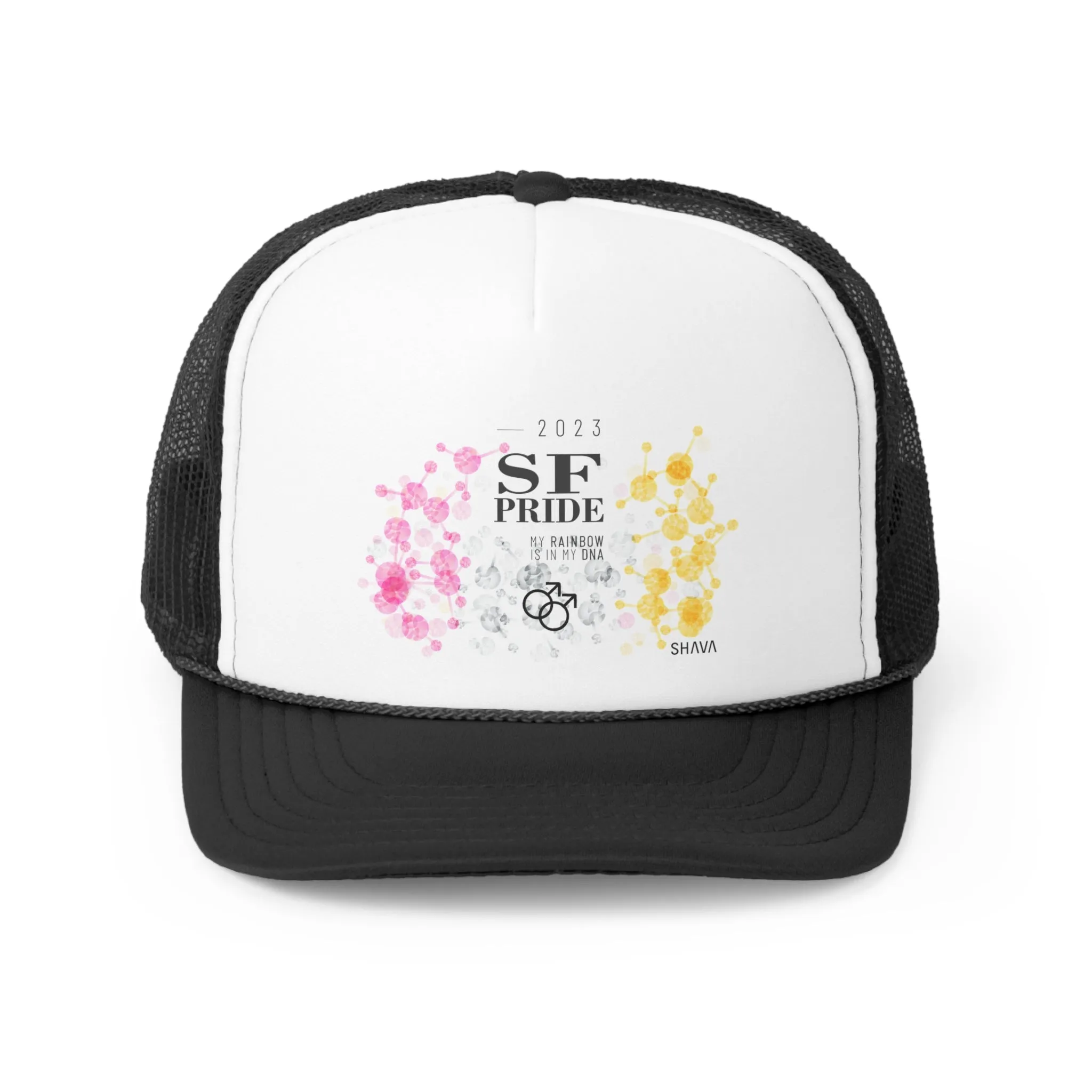 Twink Flag Trucker Caps San Francisco Pride - My Rainbow is In My DNA