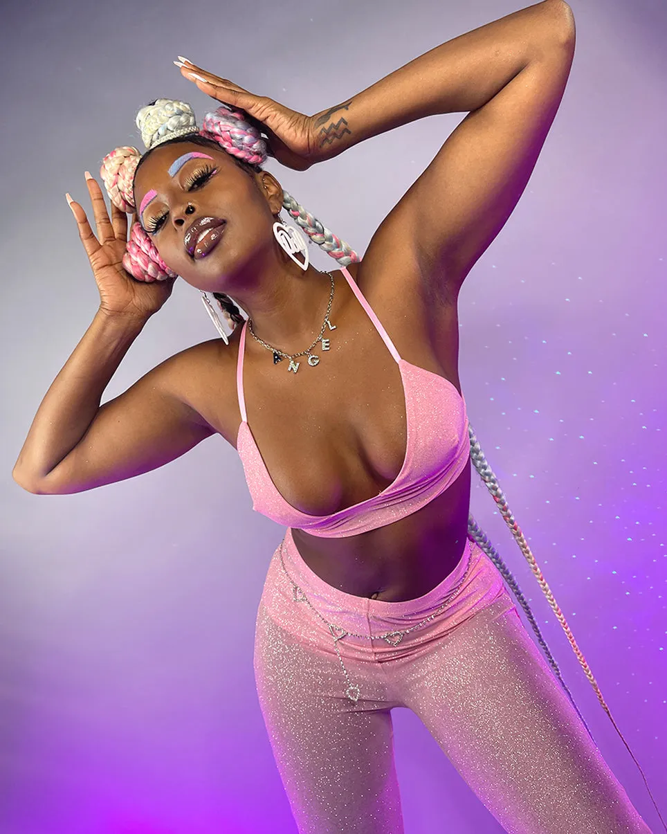 Urban Nights Sparkle Mesh Flare Bottoms