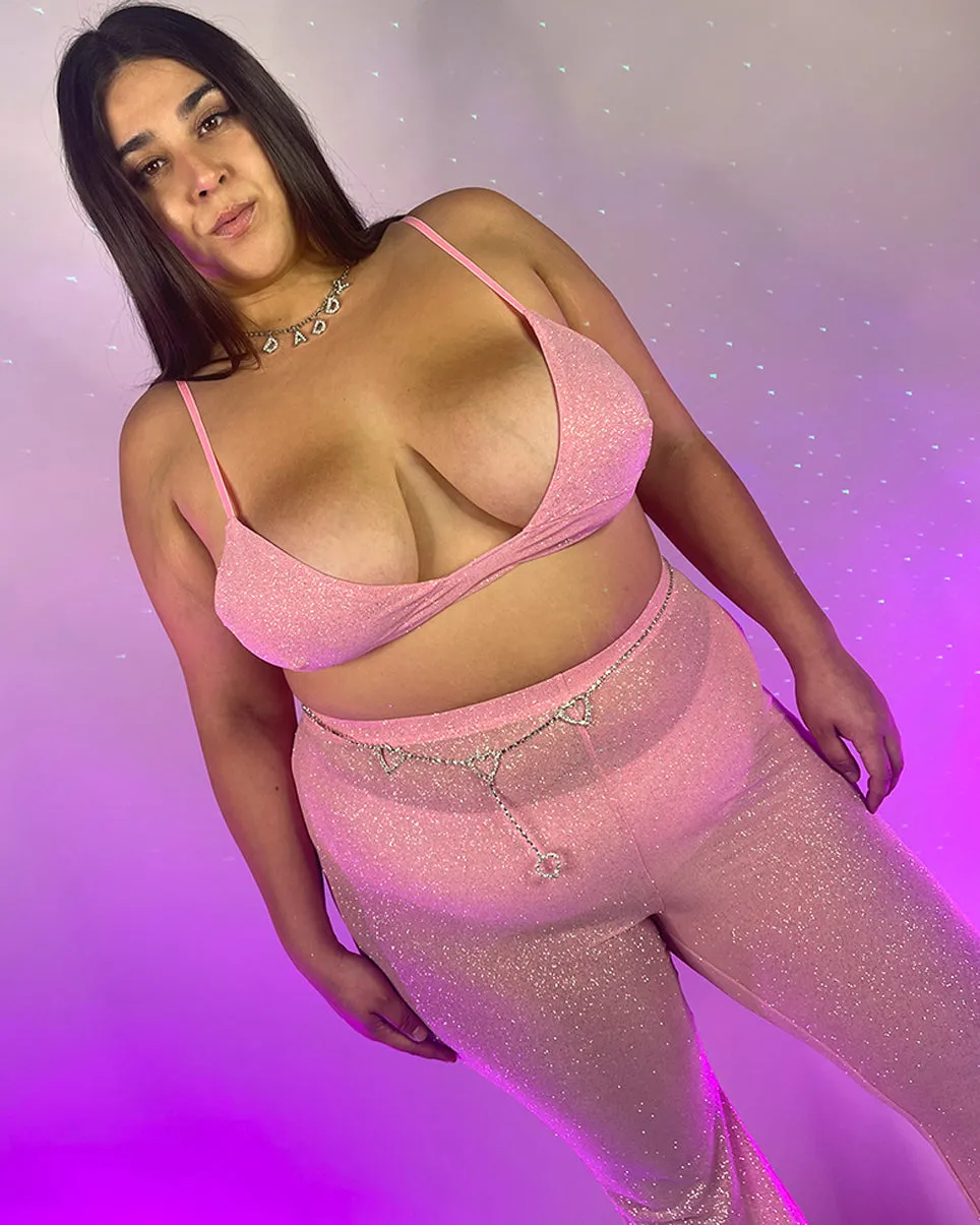 Urban Nights Sparkle Mesh Flare Bottoms