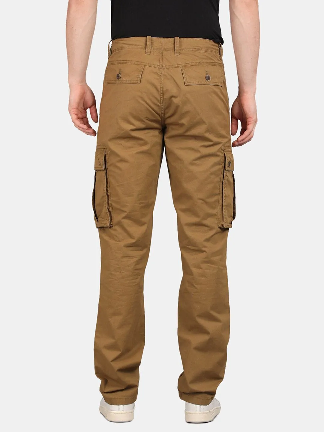 Whiskey Solid Cargo Pants