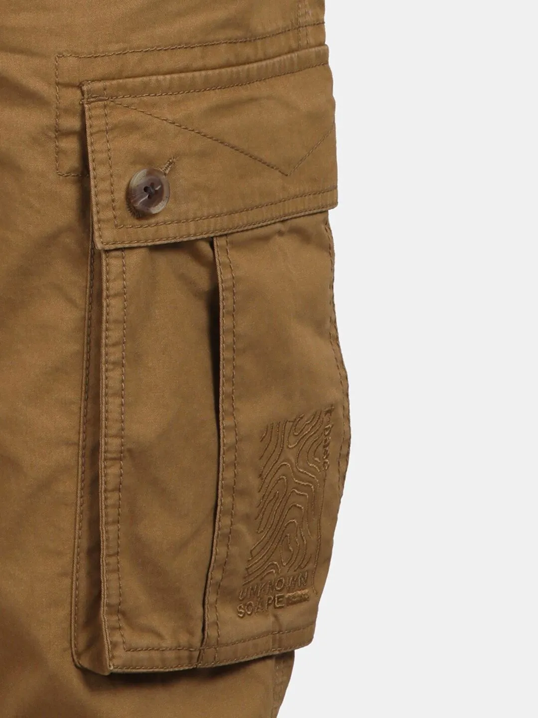 Whiskey Solid Cargo Pants