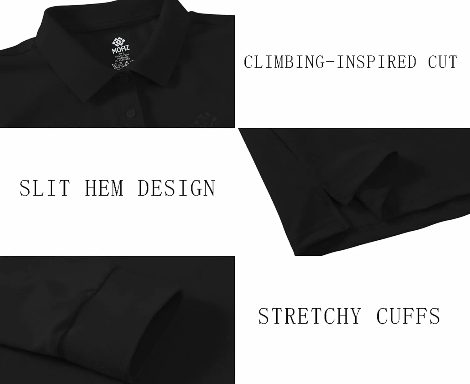 Women's Long Sleeve Golf Polo Shirts Lightweight Quick Dry Moisture Wicking Athletic Tennis Sports Tops 3-Button