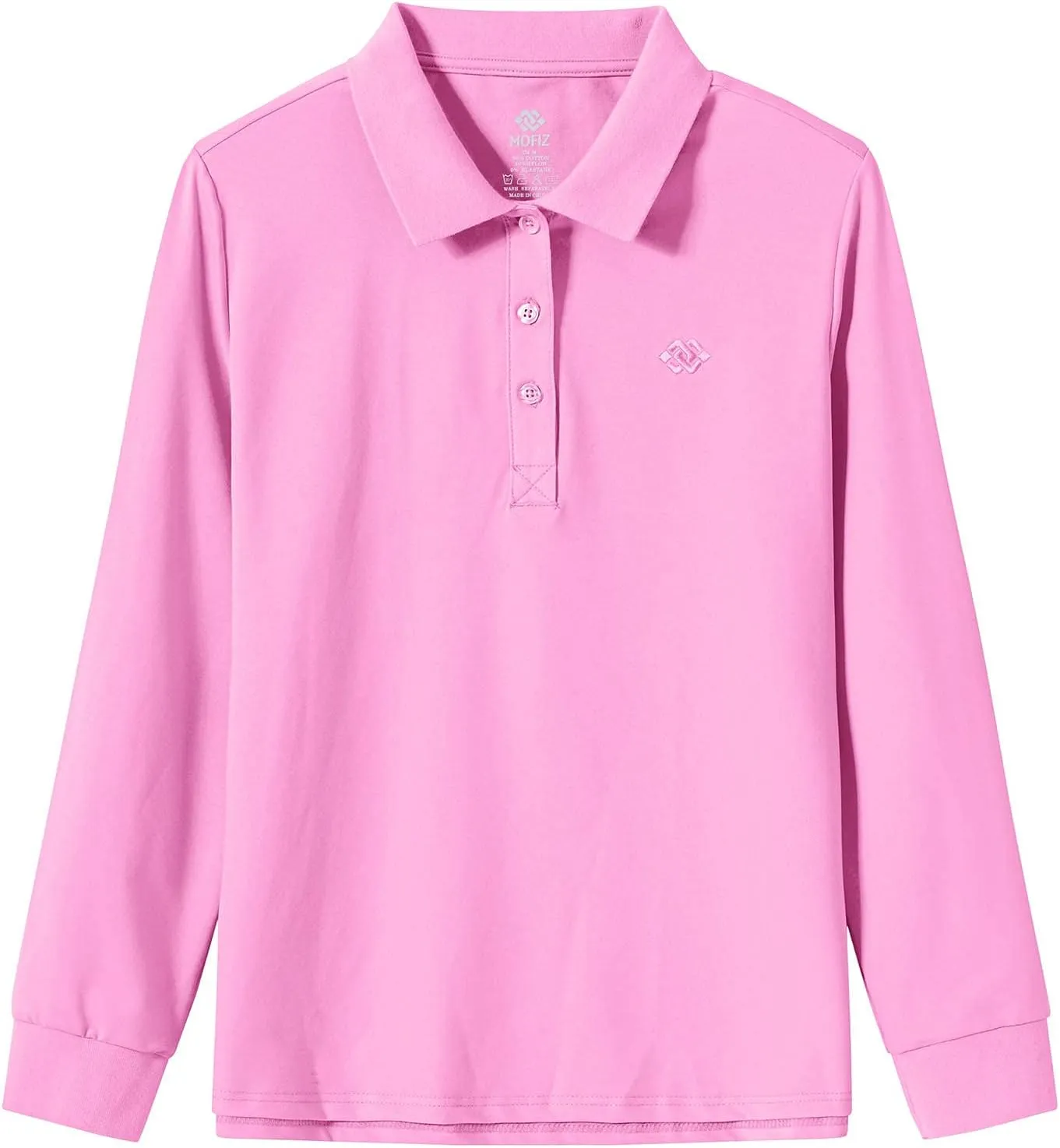 Women's Long Sleeve Golf Polo Shirts Lightweight Quick Dry Moisture Wicking Athletic Tennis Sports Tops 3-Button