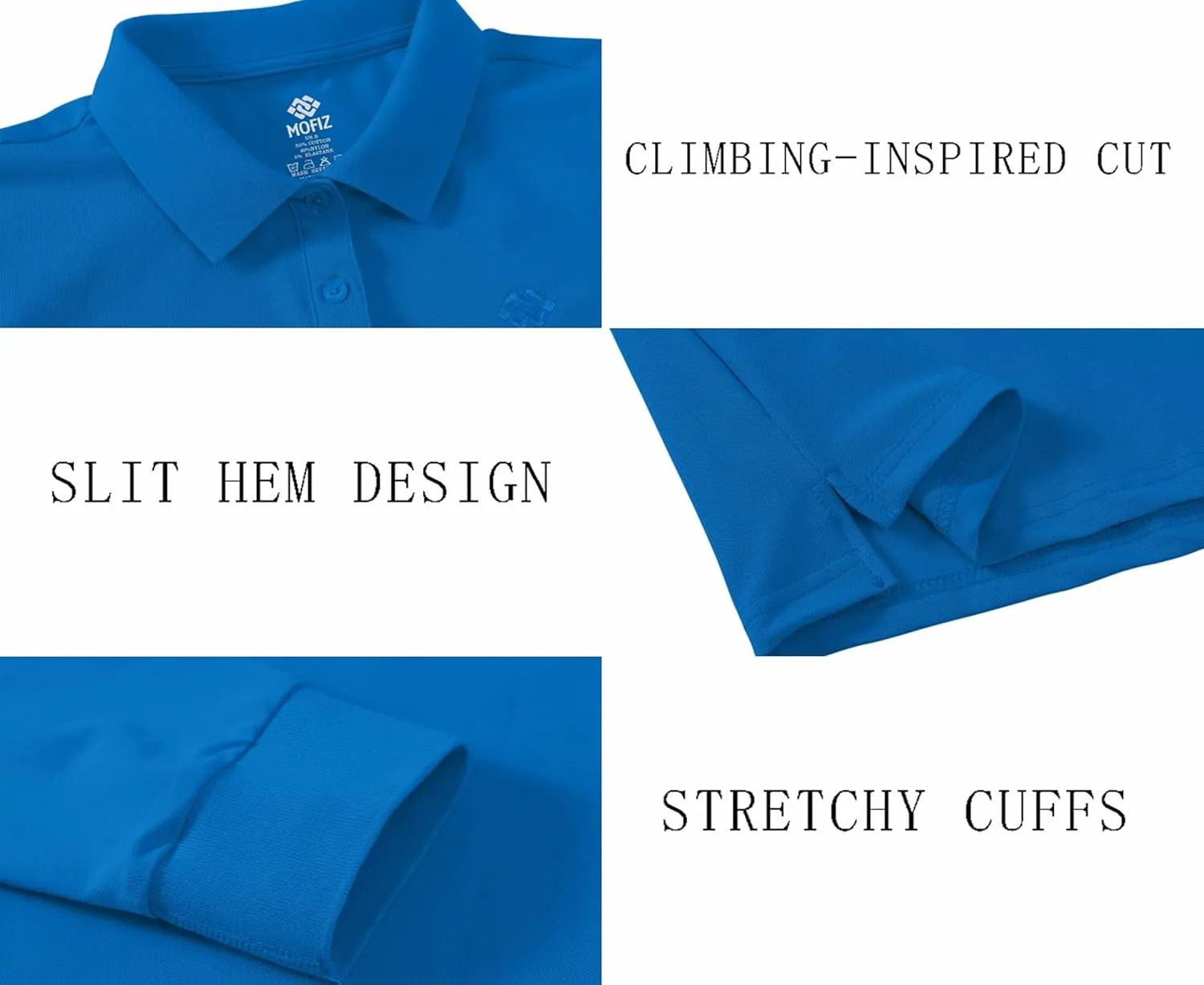 Women's Long Sleeve Golf Polo Shirts Lightweight Quick Dry Moisture Wicking Athletic Tennis Sports Tops 3-Button
