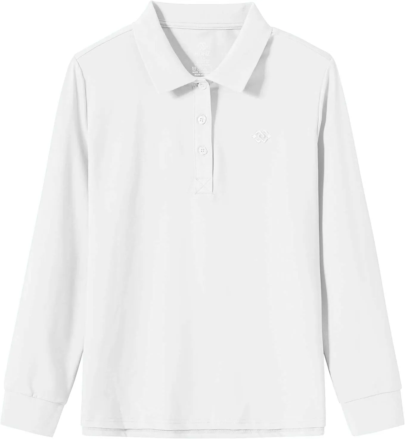Women's Long Sleeve Golf Polo Shirts Lightweight Quick Dry Moisture Wicking Athletic Tennis Sports Tops 3-Button