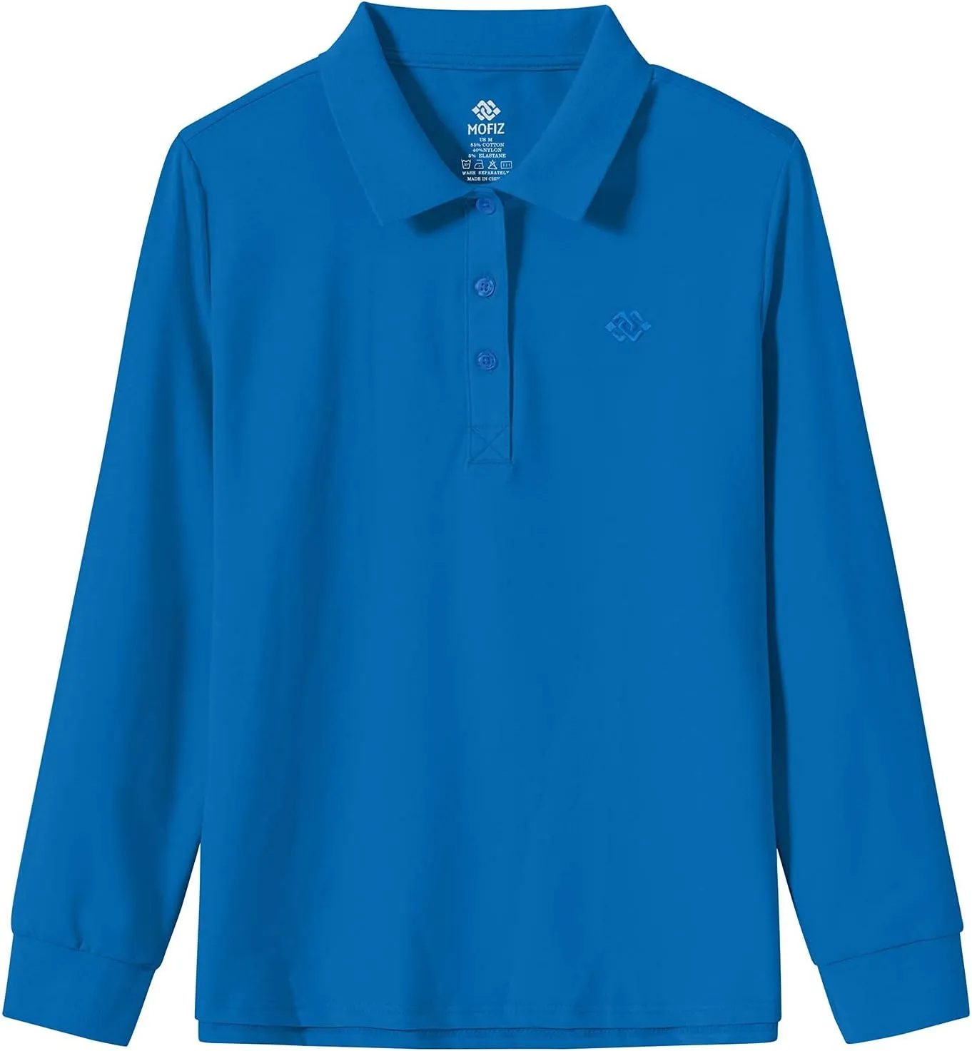 Women's Long Sleeve Golf Polo Shirts Lightweight Quick Dry Moisture Wicking Athletic Tennis Sports Tops 3-Button