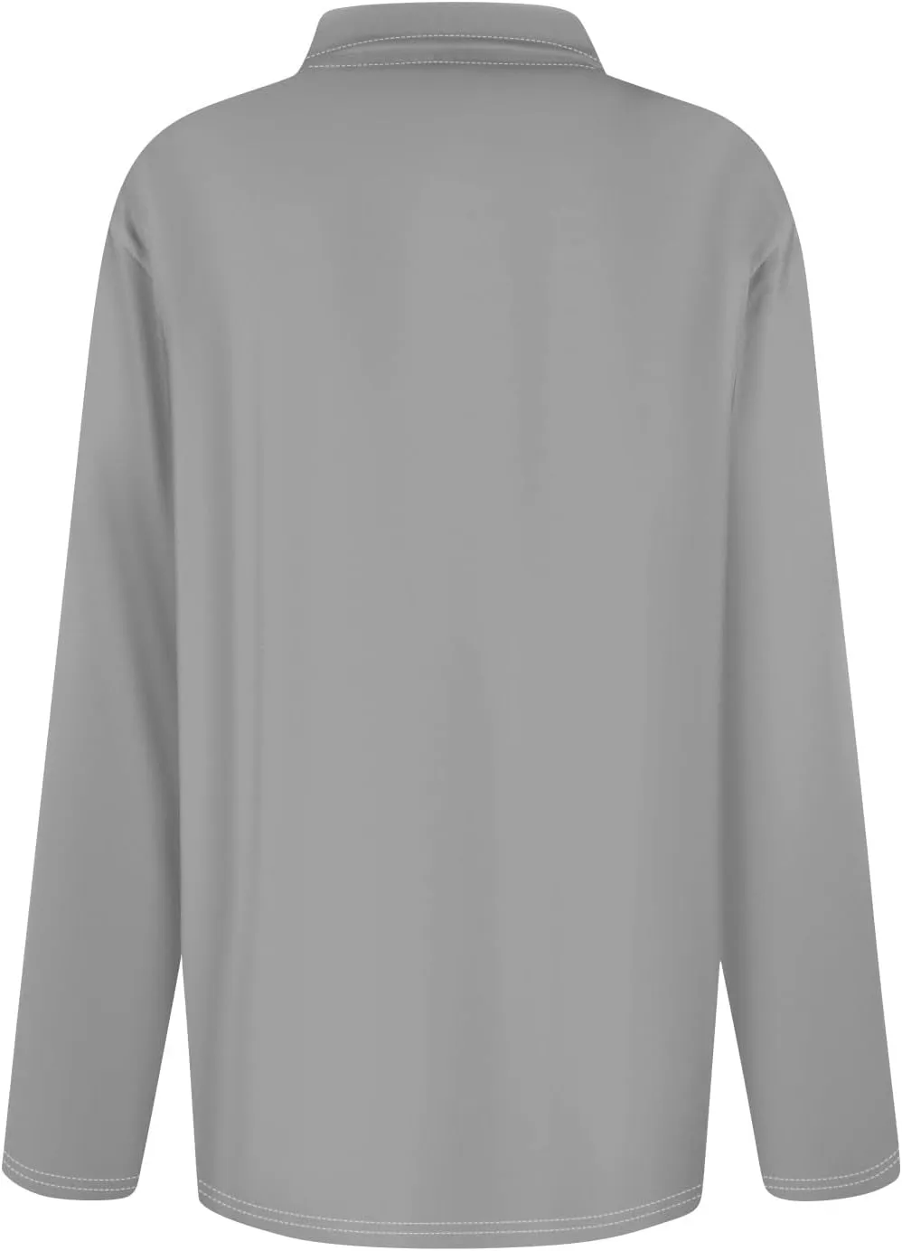 Women's Polo Shirts Long Sleeve Golf T Shirt Button Solid Color Quick Dry Lightweight Athletic Tennis Shirts