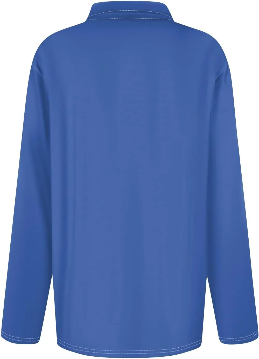 Women's Polo Shirts Long Sleeve Golf T Shirt Button Solid Color Quick Dry Lightweight Athletic Tennis Shirts